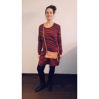 Crossbody ster donker zalm